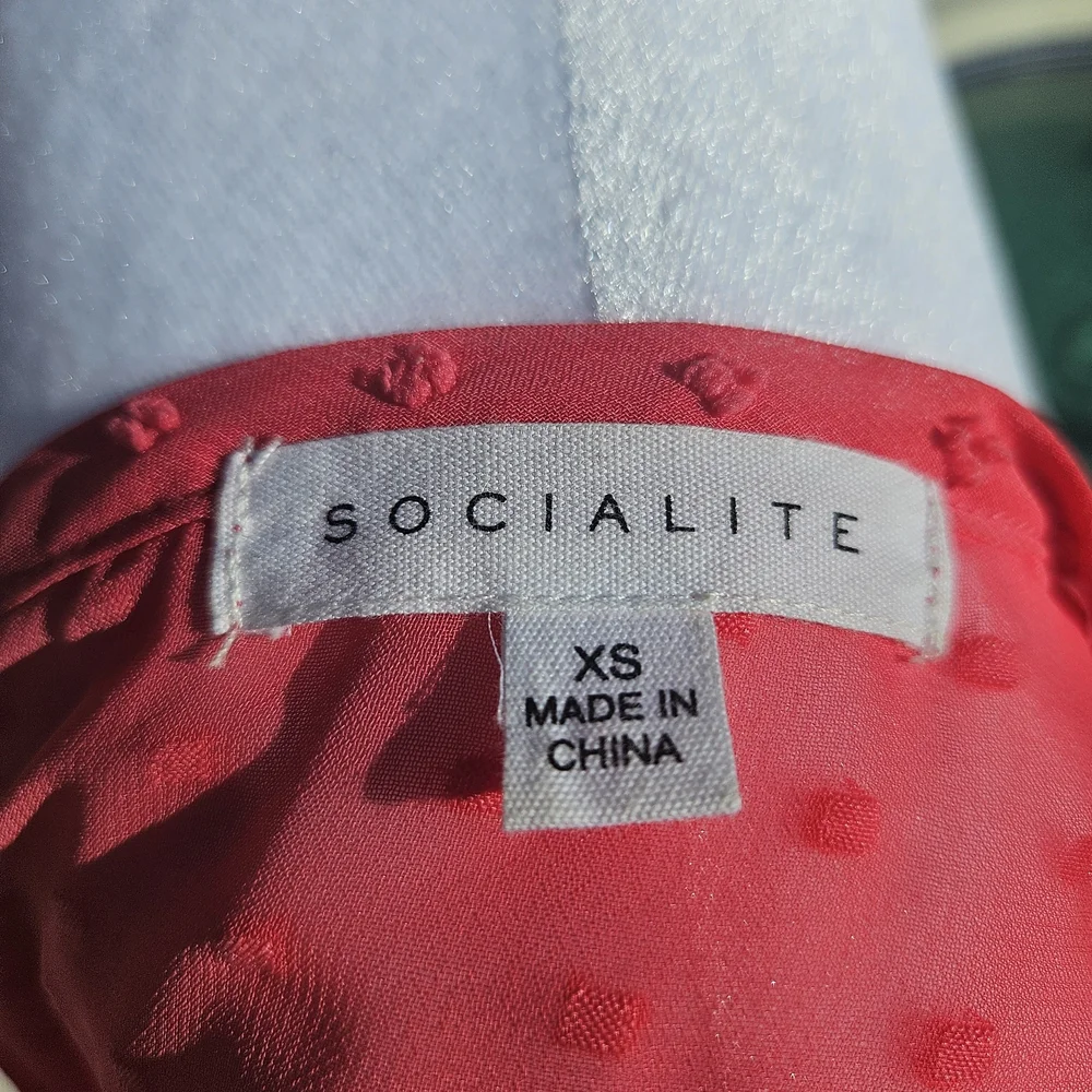 NEW Socialite Pink Sheer Blouse Size XS Feminine Romantic Cocquette Girl Summer - Picture 7 of 12